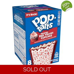 Frosted Red Velvet Pop Tarts Kellogg - 8 Pack Box